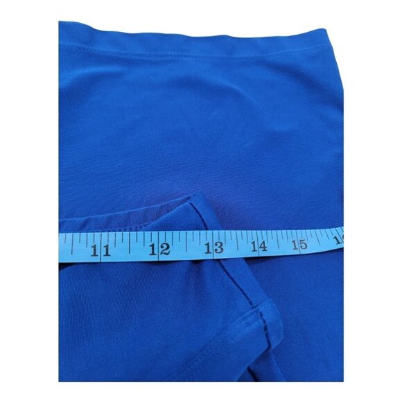 Nike Womens Royal Blue Dri Fit Pants Mid Calve Length Slightly Flared Legs Small - Picture 6 of 10